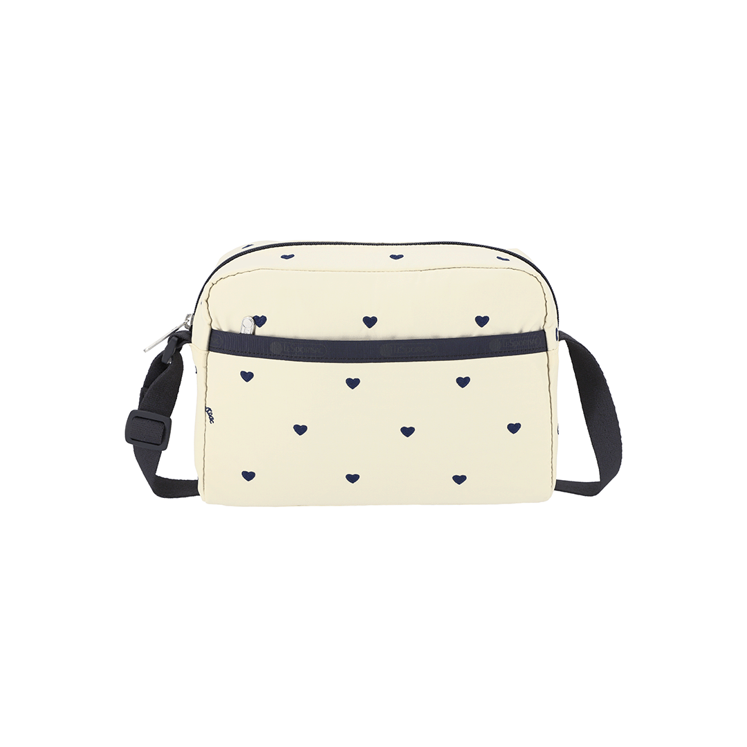 Navy Swiss Heart Daniella Crossbody Bag