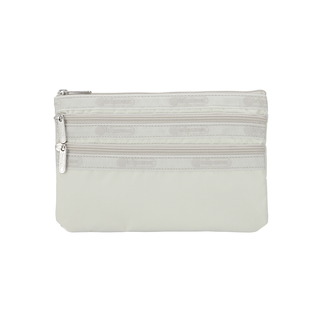 Silver Birch 3 Zip Cosmetic Pouch