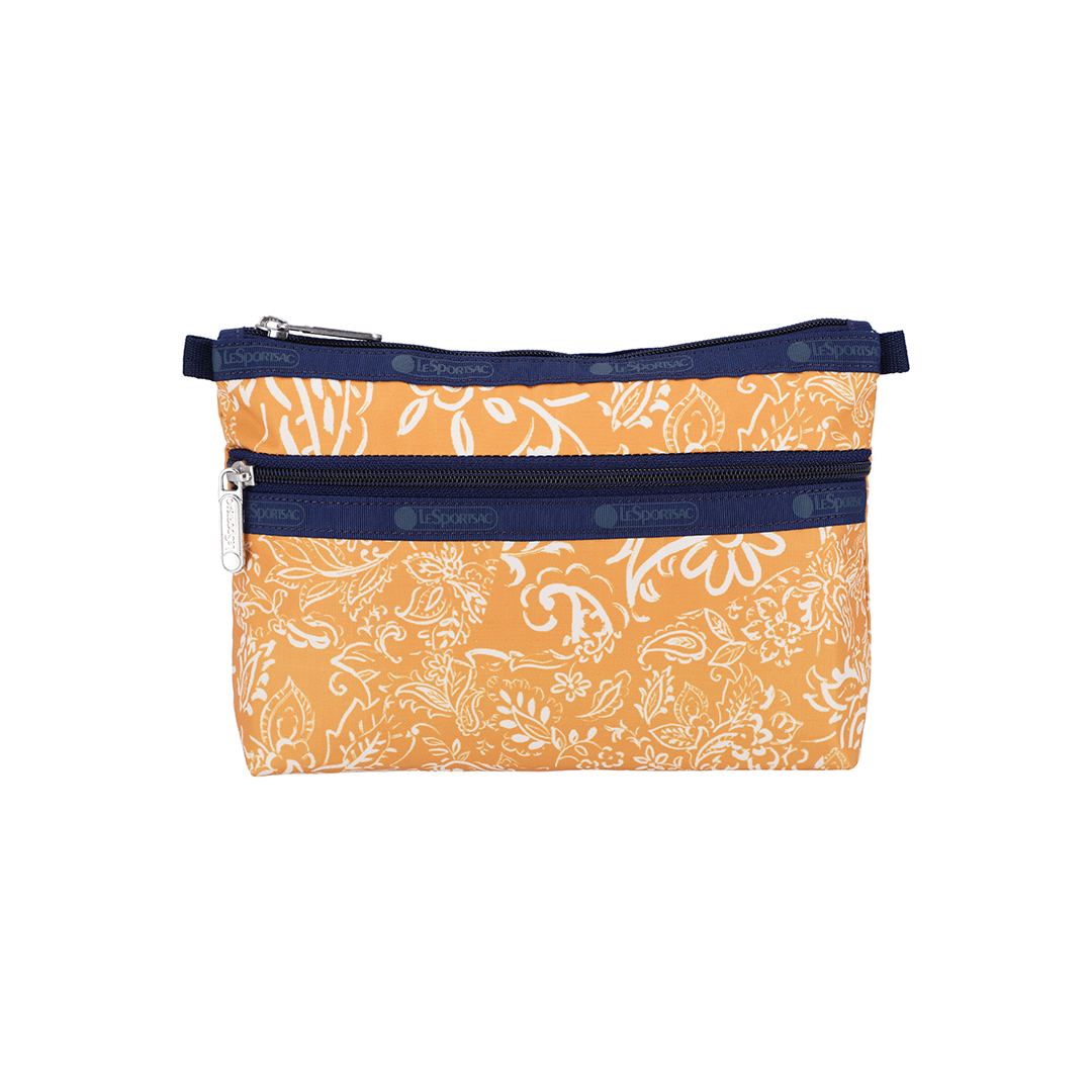 Paisley Patch Cosmetic Clutch Pouch