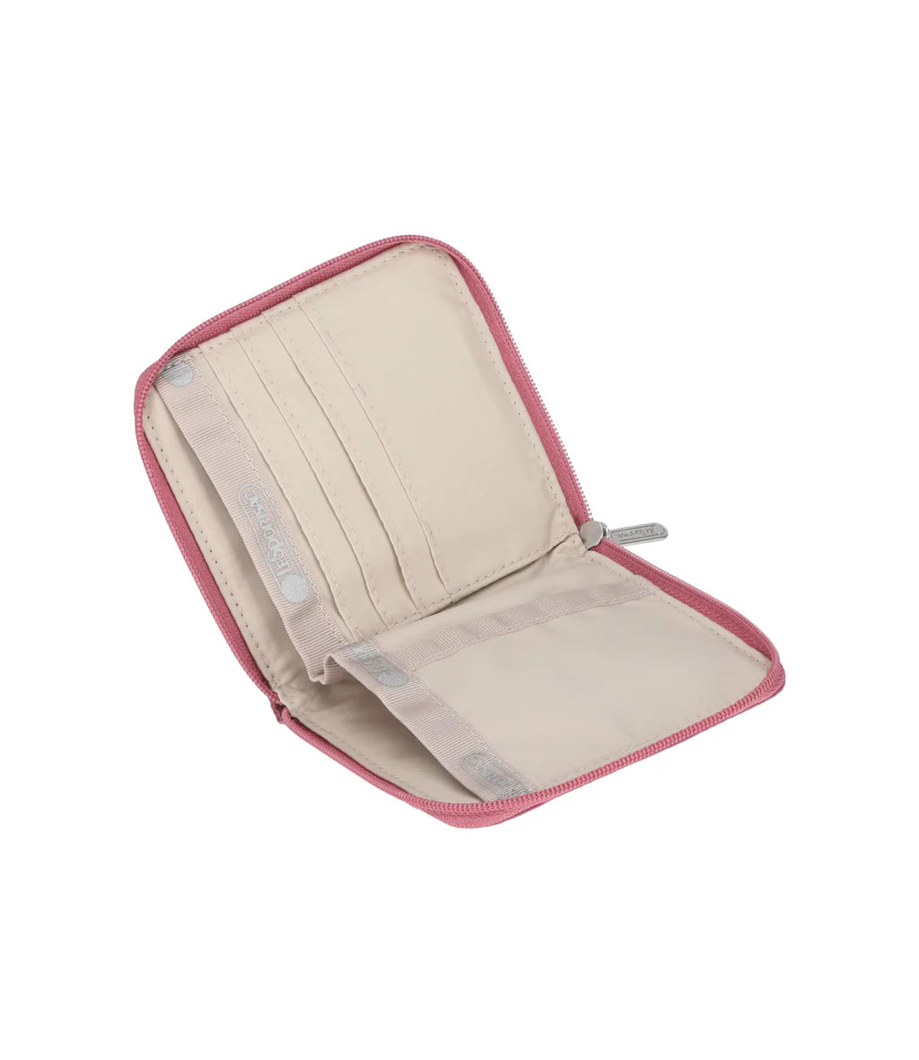 Compact Zip Wallet Mauve