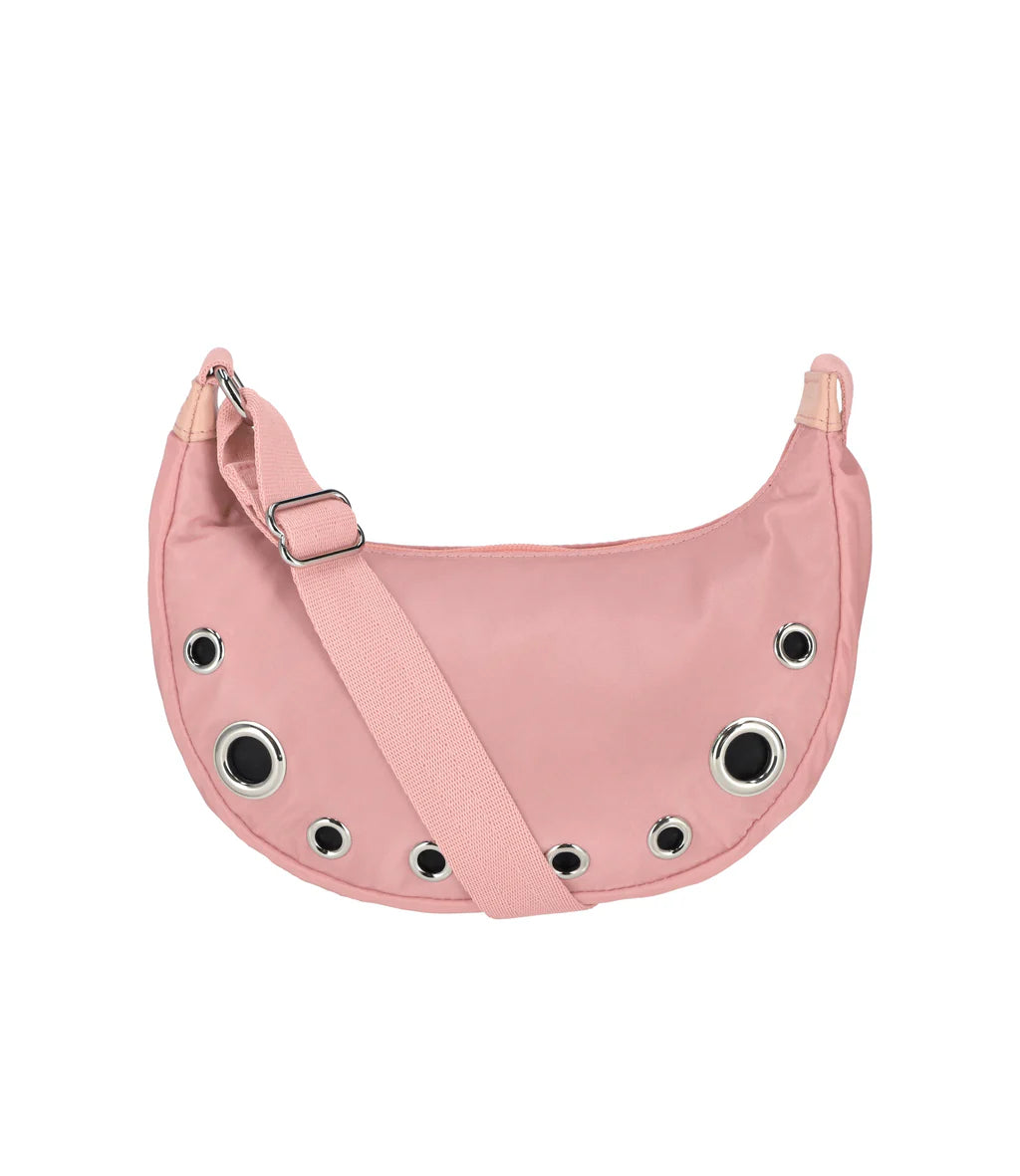 Grommet Small Shoulder Bag Rose Quartz Grommets