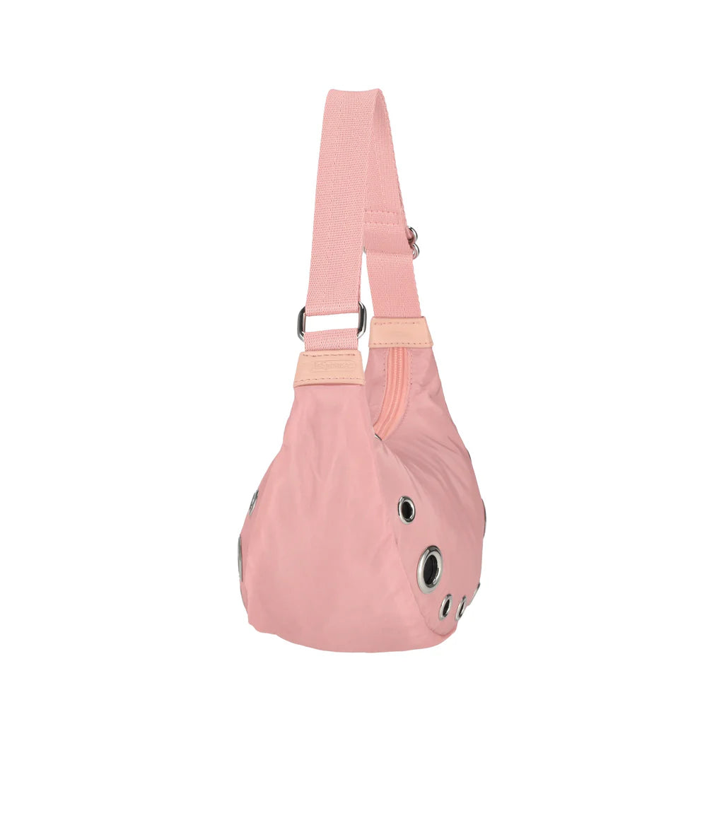 Grommet Small Shoulder Bag Rose Quartz Grommets