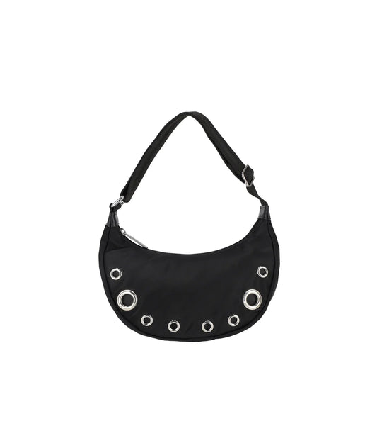 Grommet Small Shoulder Bag Onyx Grommets