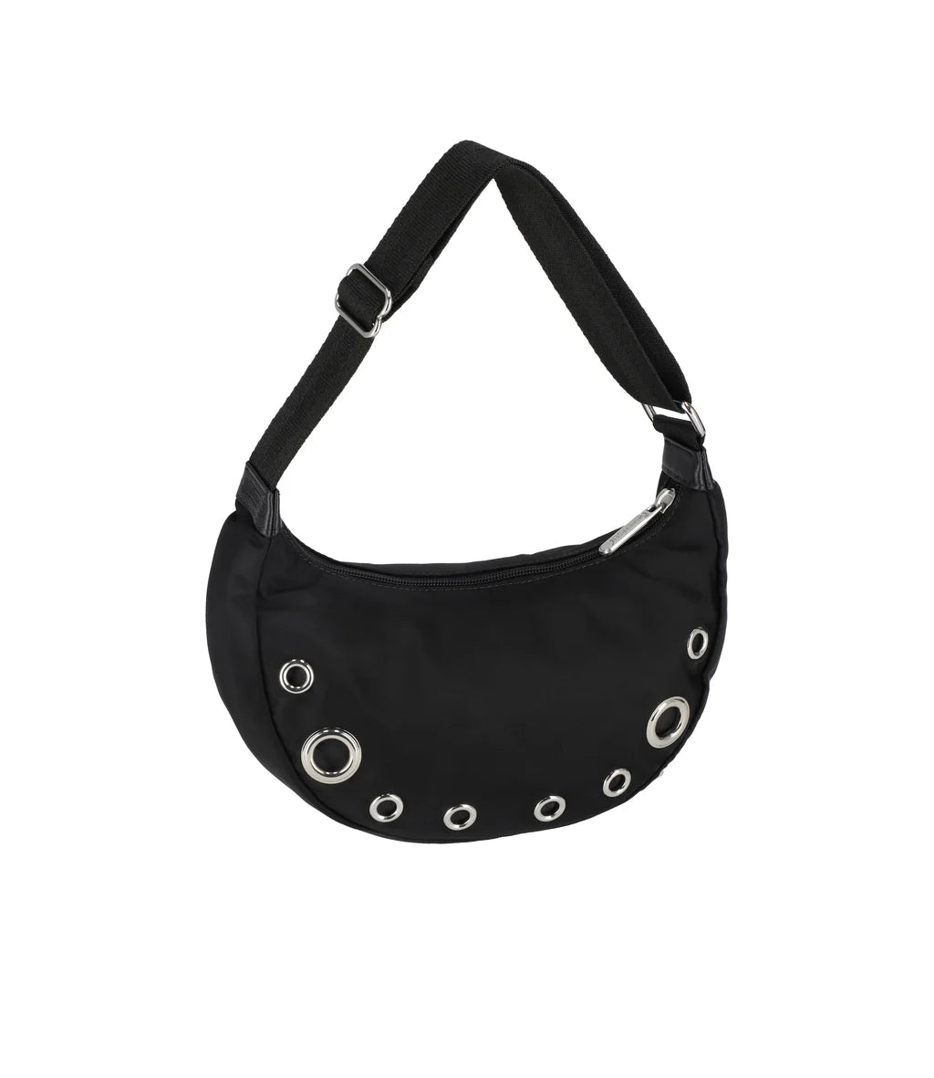 Grommet Small Shoulder Bag Onyx Grommets