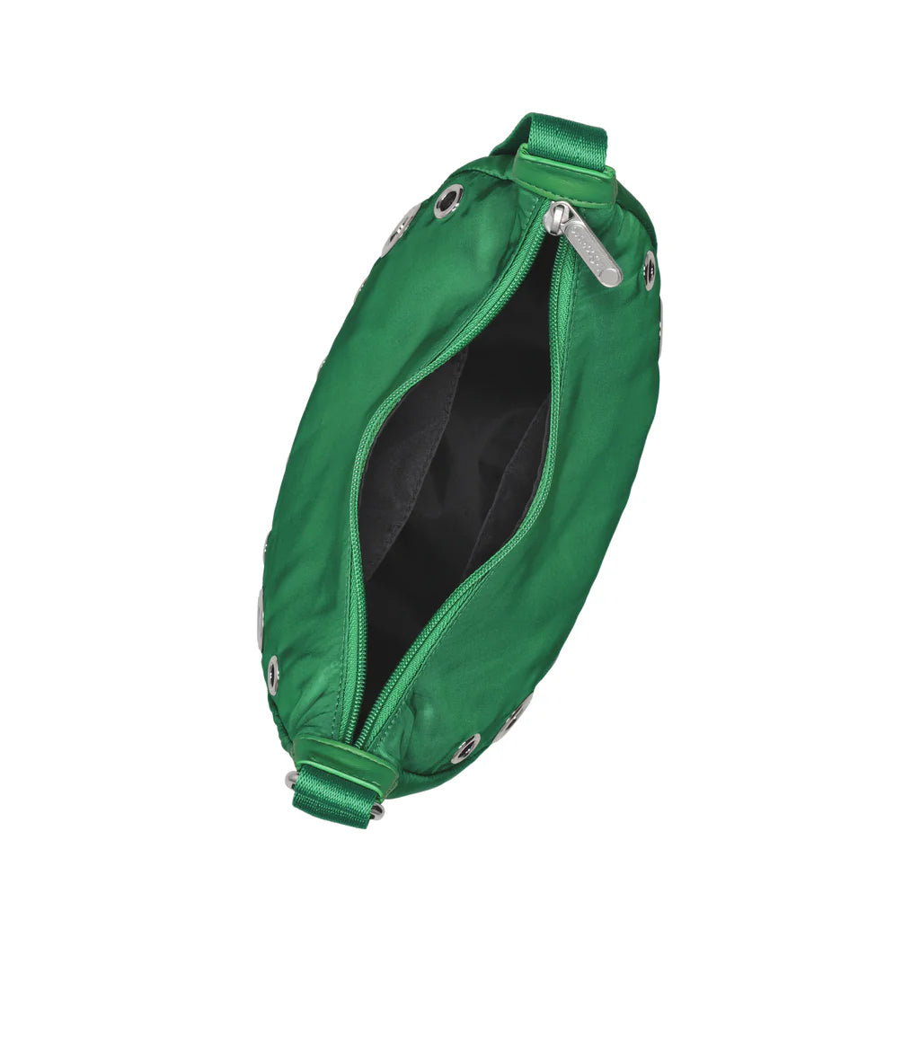 Grommet Small Shoulder Bag Jade Green Grommets