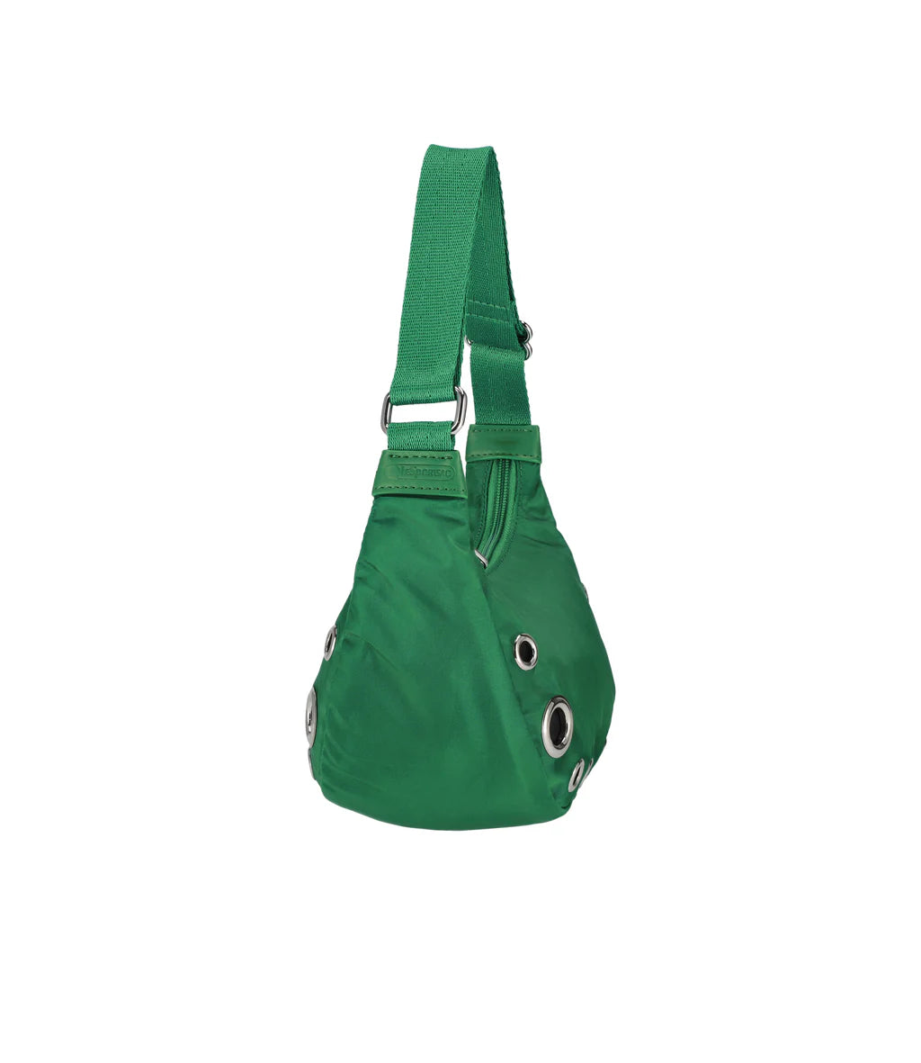 Grommet Small Shoulder Bag Jade Green Grommets