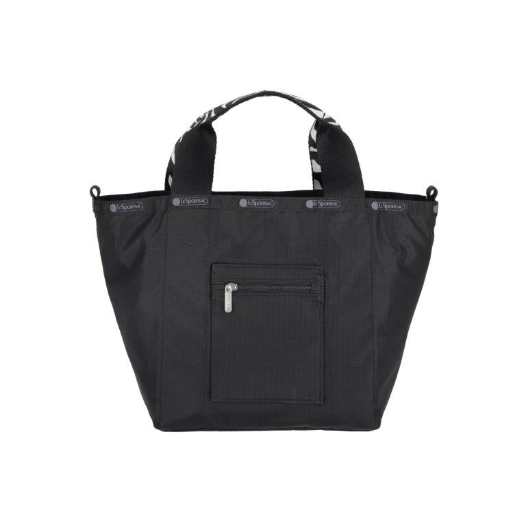 Small Reversible Pocket Tote 2 Way Zebra Webbed Logo