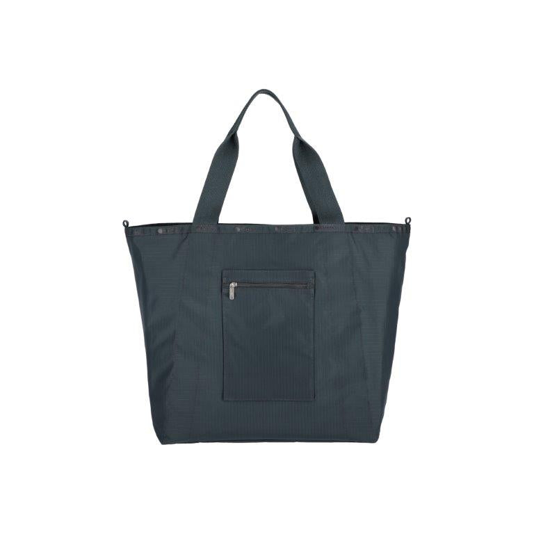 Large Reversible Pocket Tote 2 Way Midnight Green