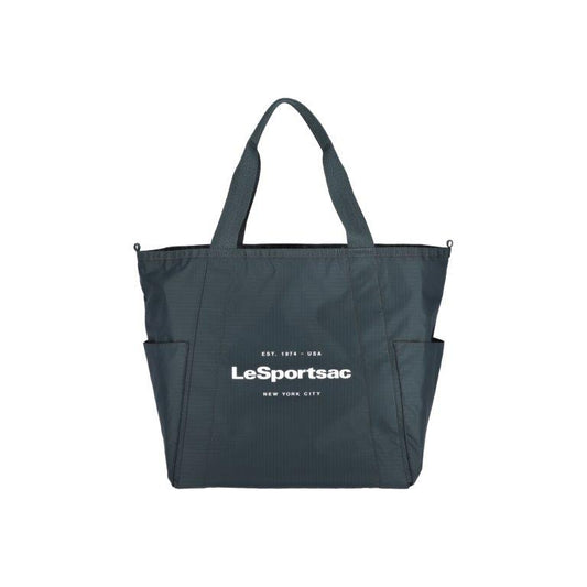 Large Reversible Pocket Tote 2 Way Midnight Green