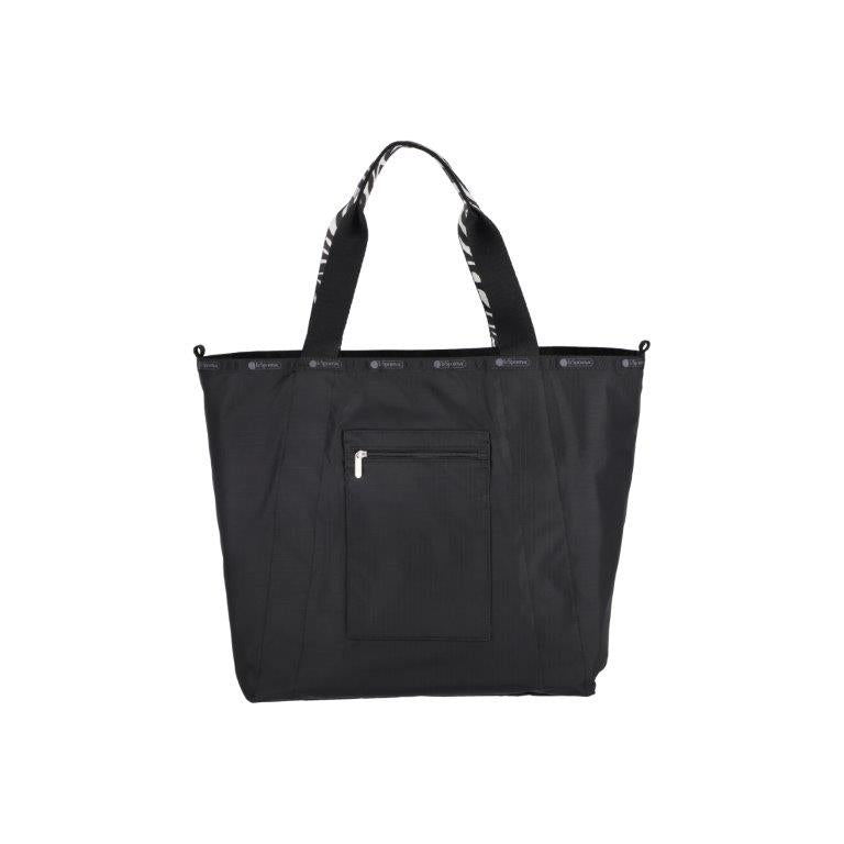 Large Reversible Pocket Tote 2 Way Zebra Webbed Logo