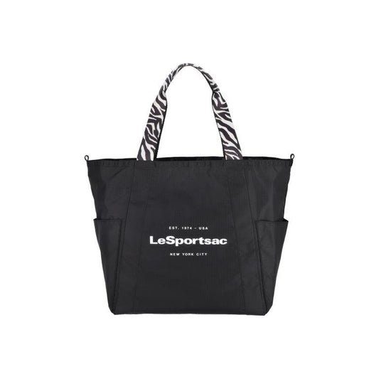 Large Reversible Pocket Tote 2 Way Zebra Webbed Logo