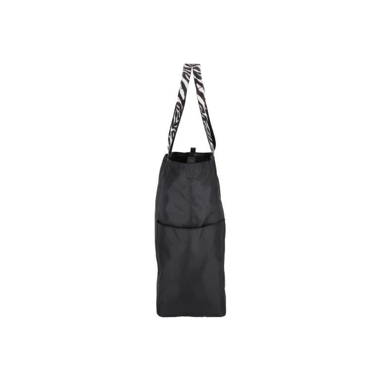 Large Reversible Pocket Tote 2 Way Zebra Webbed Logo