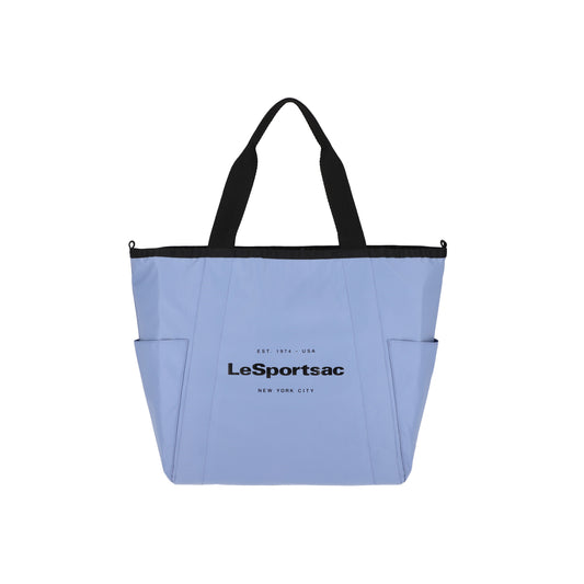 Large Reversible Pocket Tote 2 Way Slate Blue/Thunder