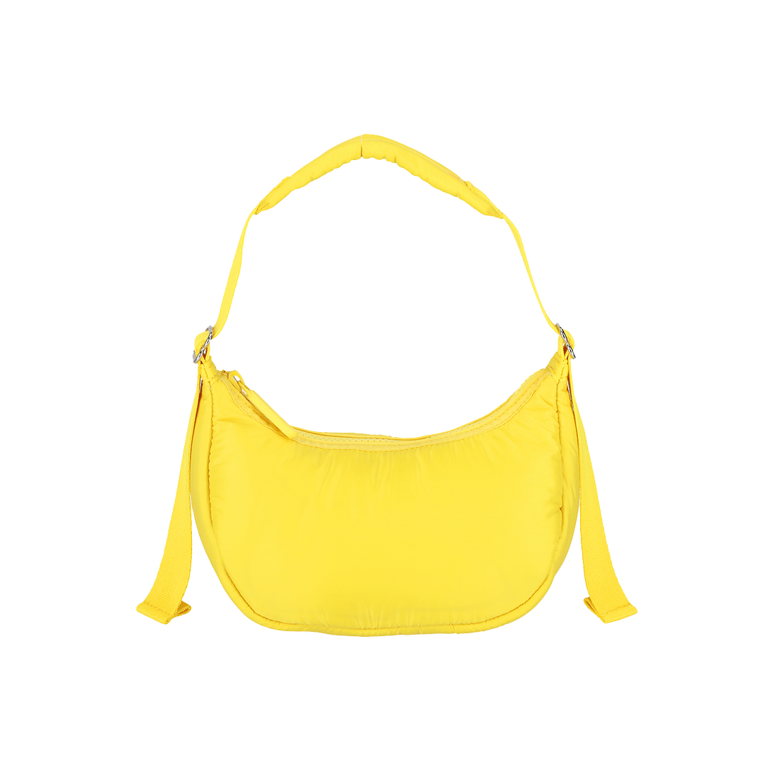 Lemon Drop Sheen Mini Crescent Hobo Bag