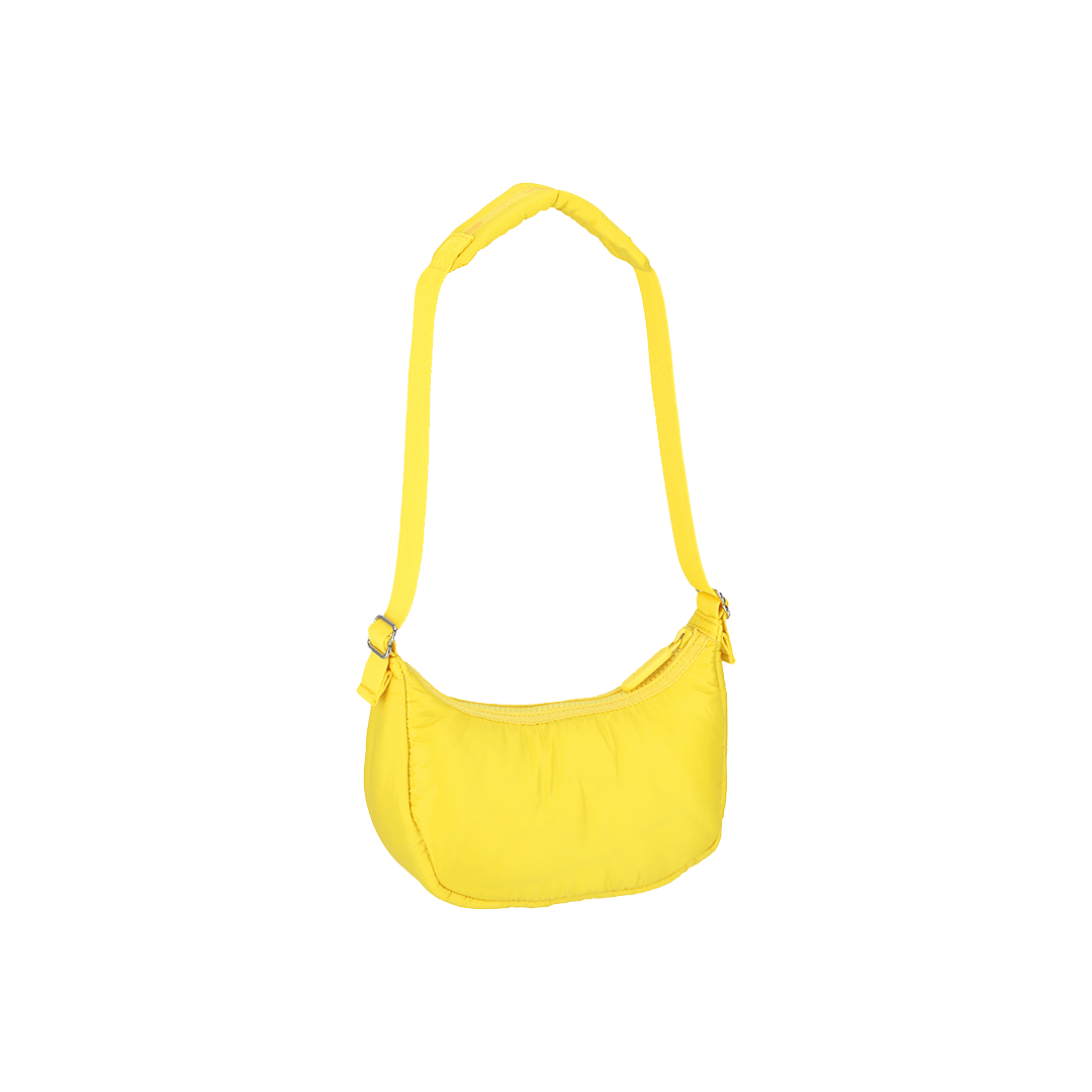 Lemon Drop Sheen Mini Crescent Hobo Bag