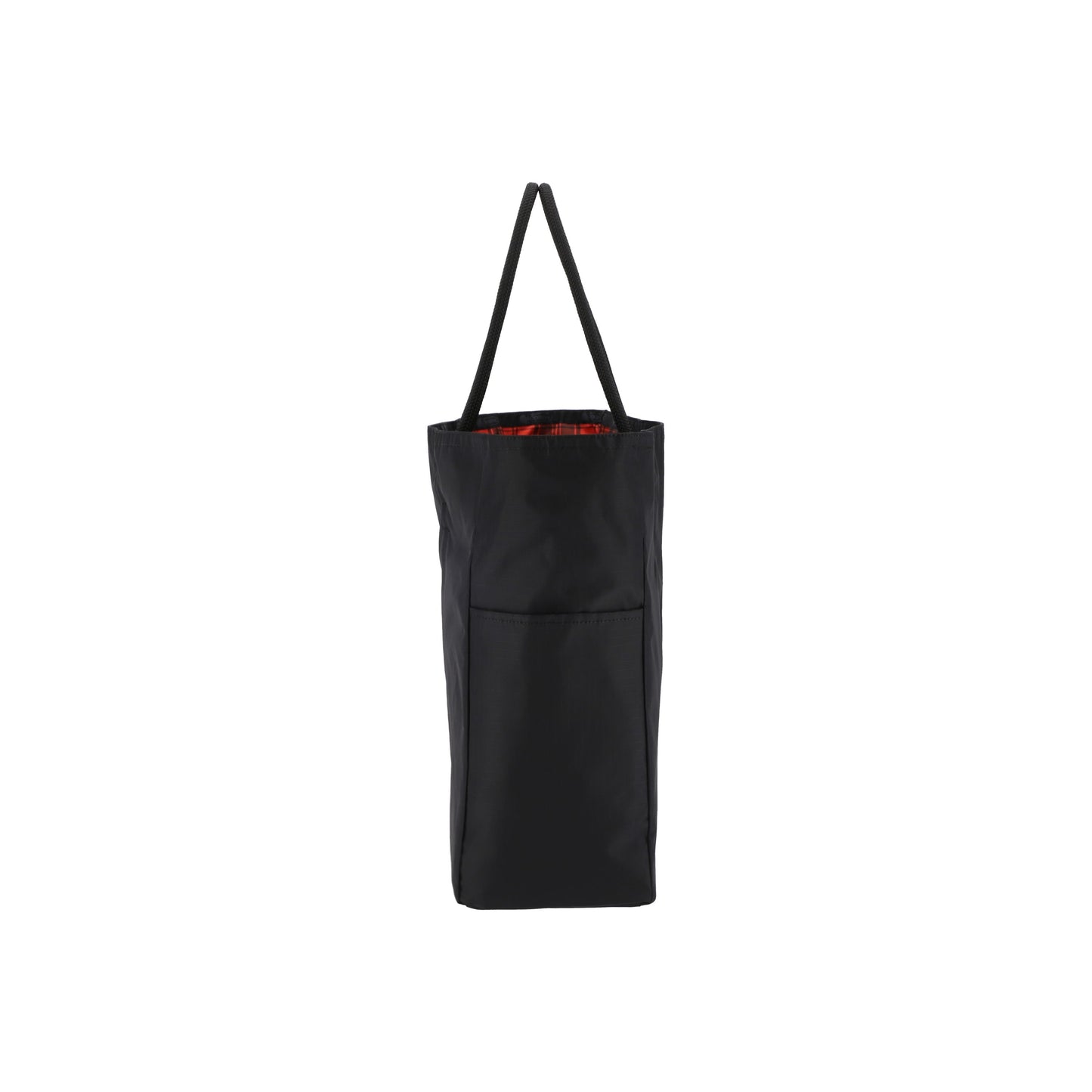 Red Tartan/Black Large 2 Way Tote