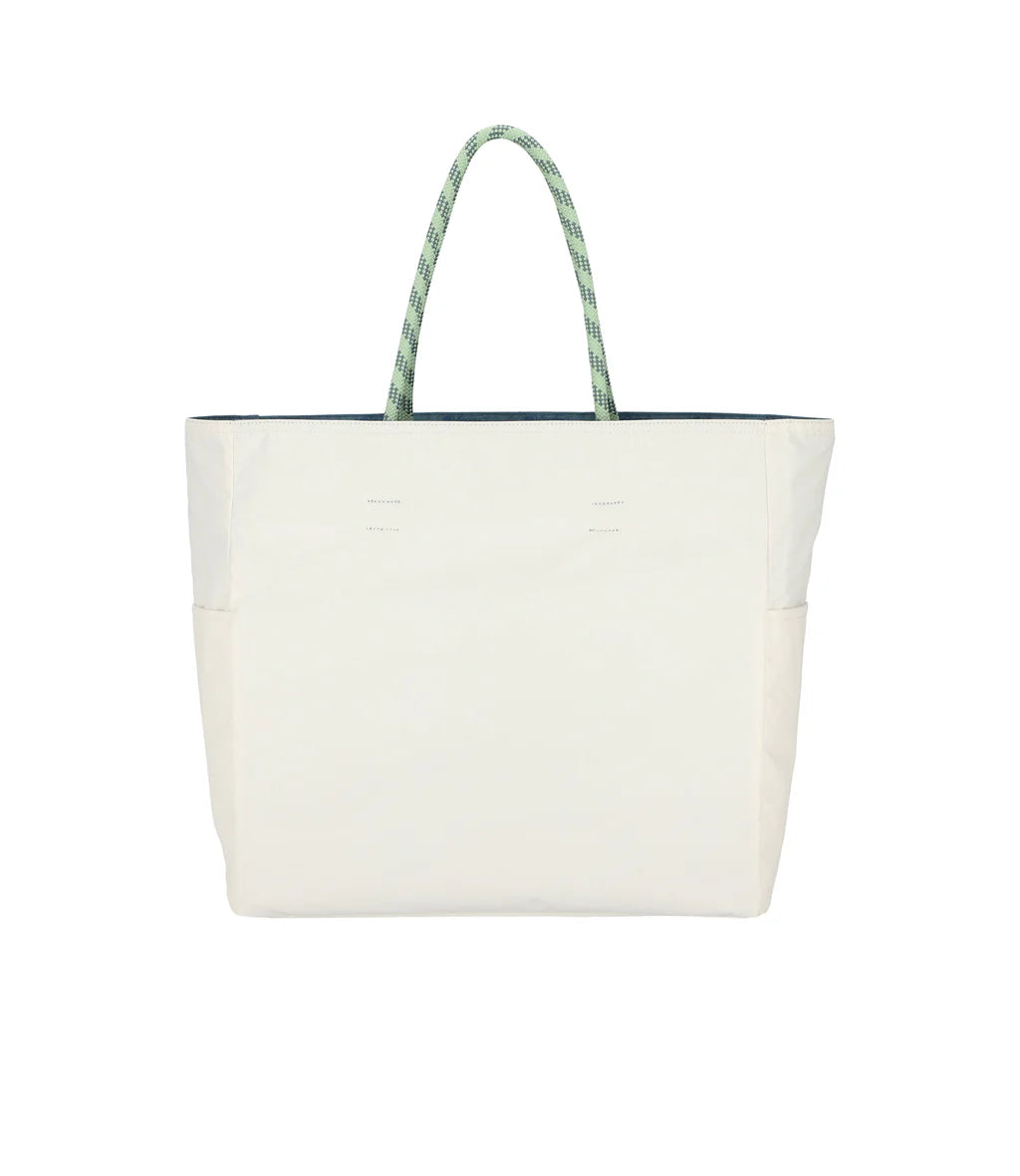 Large 2 Way Tote Blue Indigo/Meringue