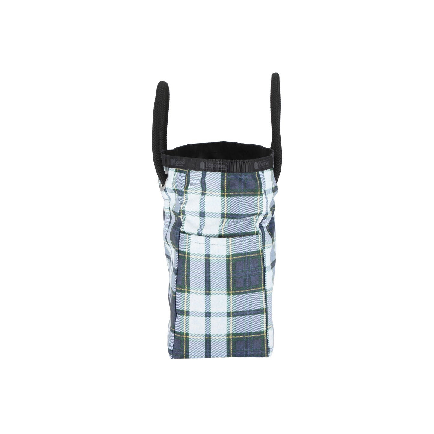 Deep Blue Tartan/Black Medium 2 Way Tote