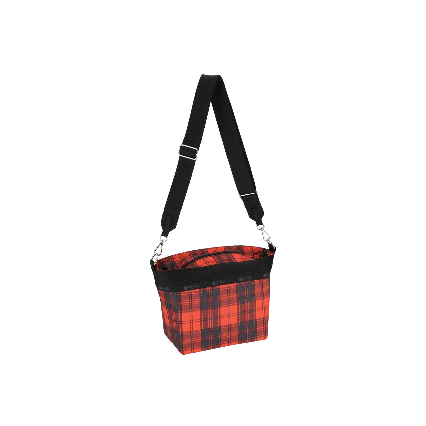 Red Tartan Small Bucket Bag