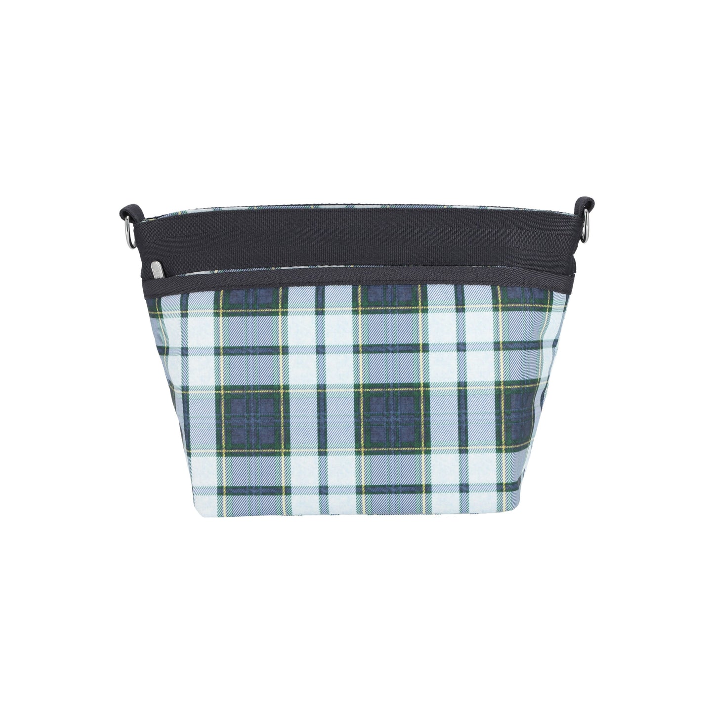 Deep Blue Tartan Small Bucket Bag