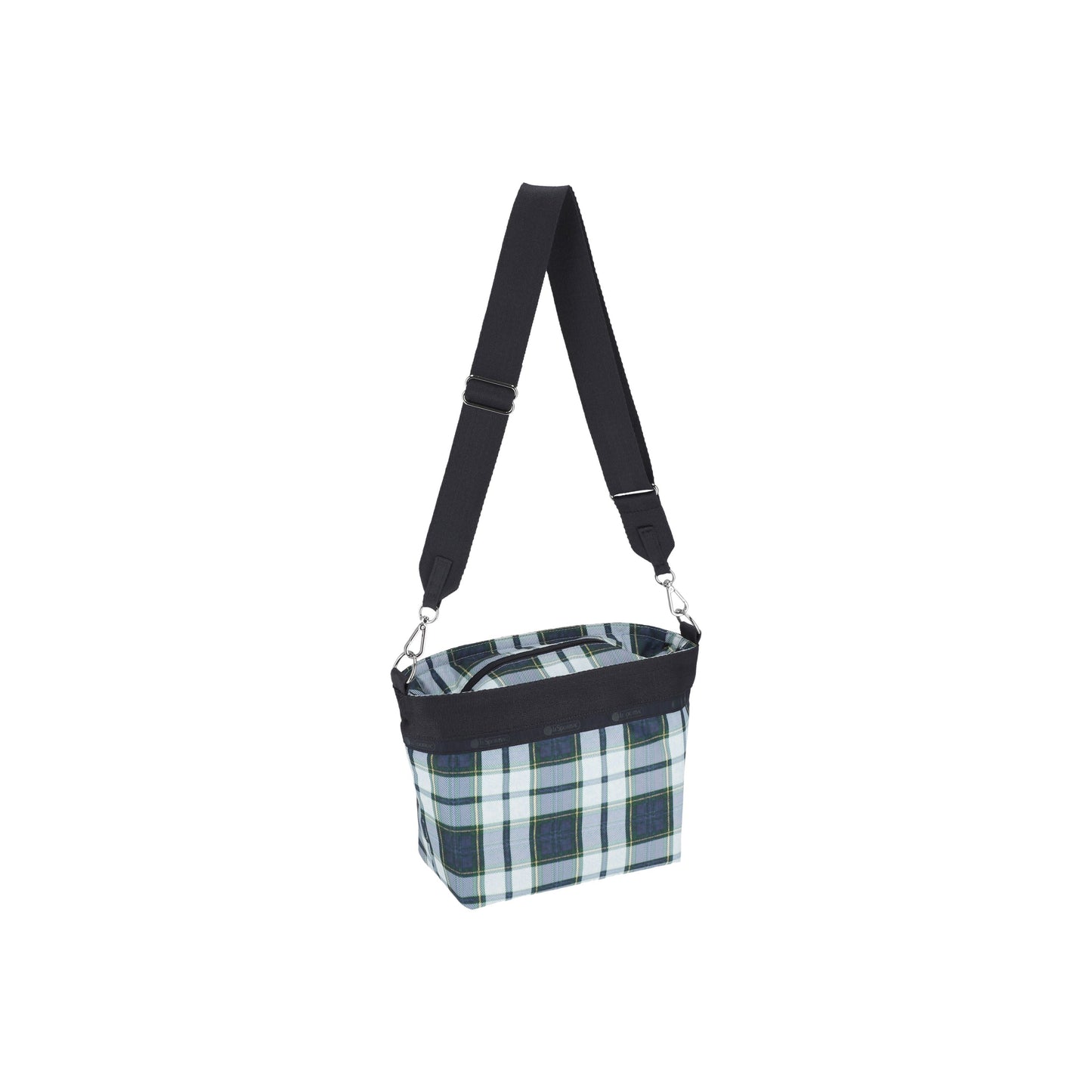 Deep Blue Tartan Small Bucket Bag