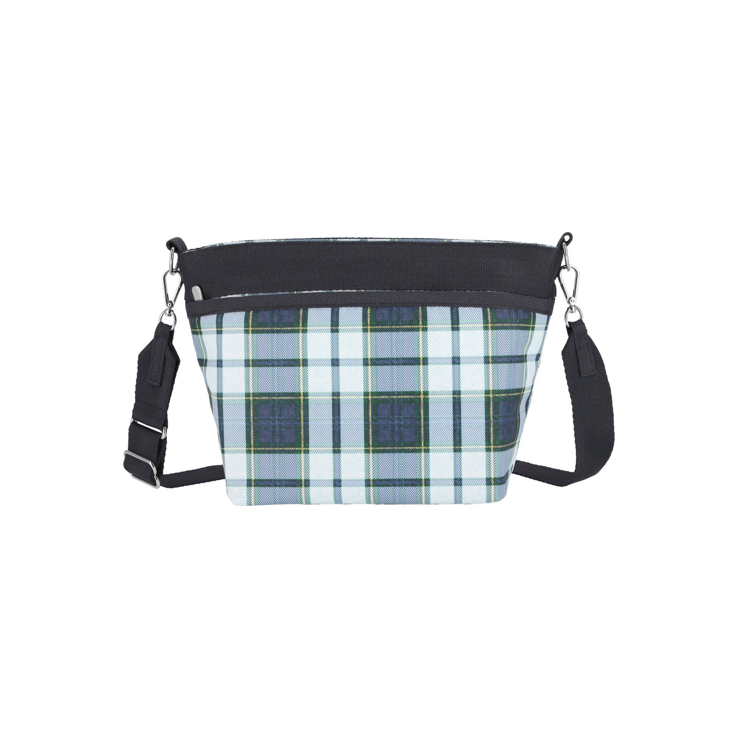 Deep Blue Tartan Small Bucket Bag