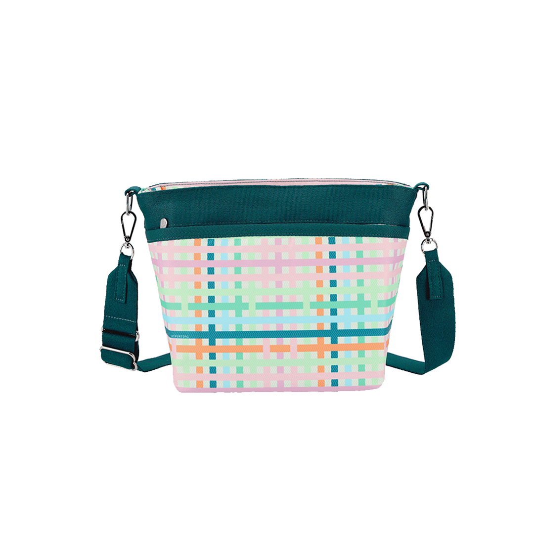 Mason Madras Small Bucket Crossbody Bag