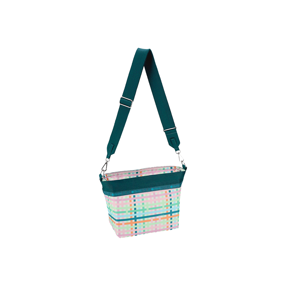 Mason Madras Small Bucket Crossbody Bag