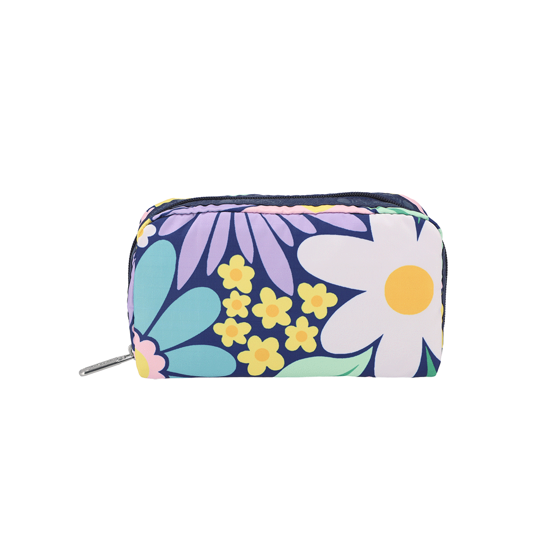 Flower Pop Rectangular Cosmetic Pouch