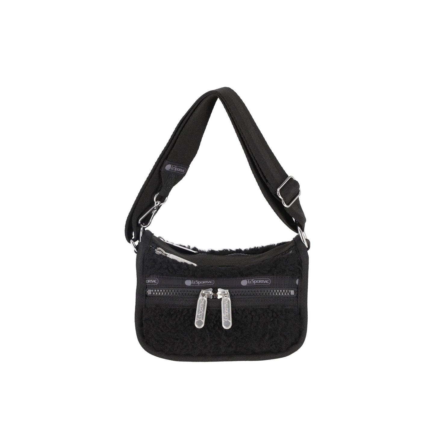 Jet Black Sherpa Loaf Crossbody