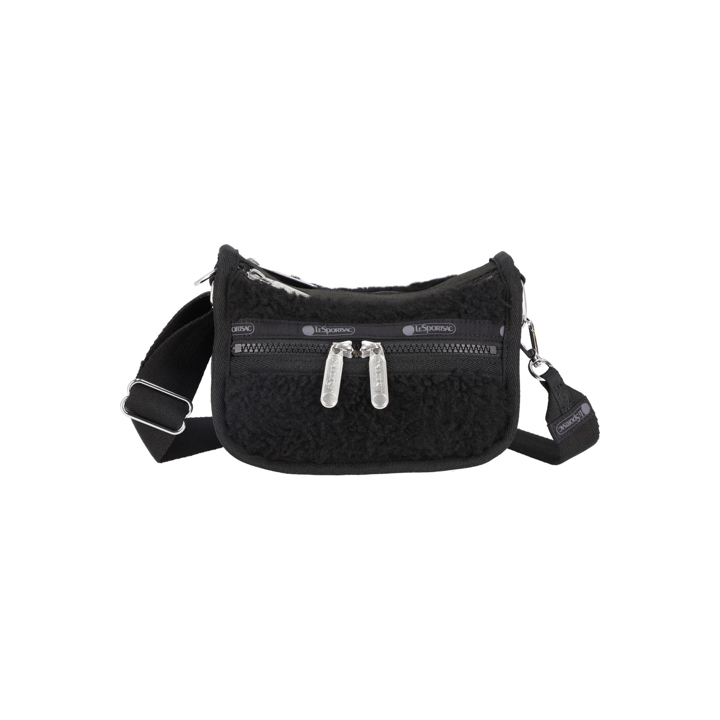 Jet Black Sherpa Loaf Crossbody