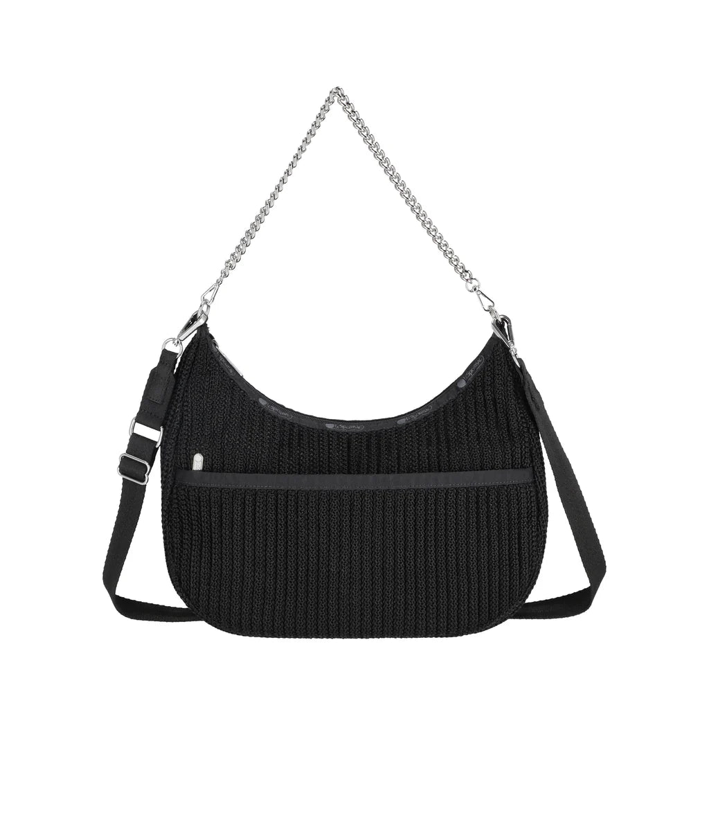 Chain Crochet N/S Hobo Black Crochet