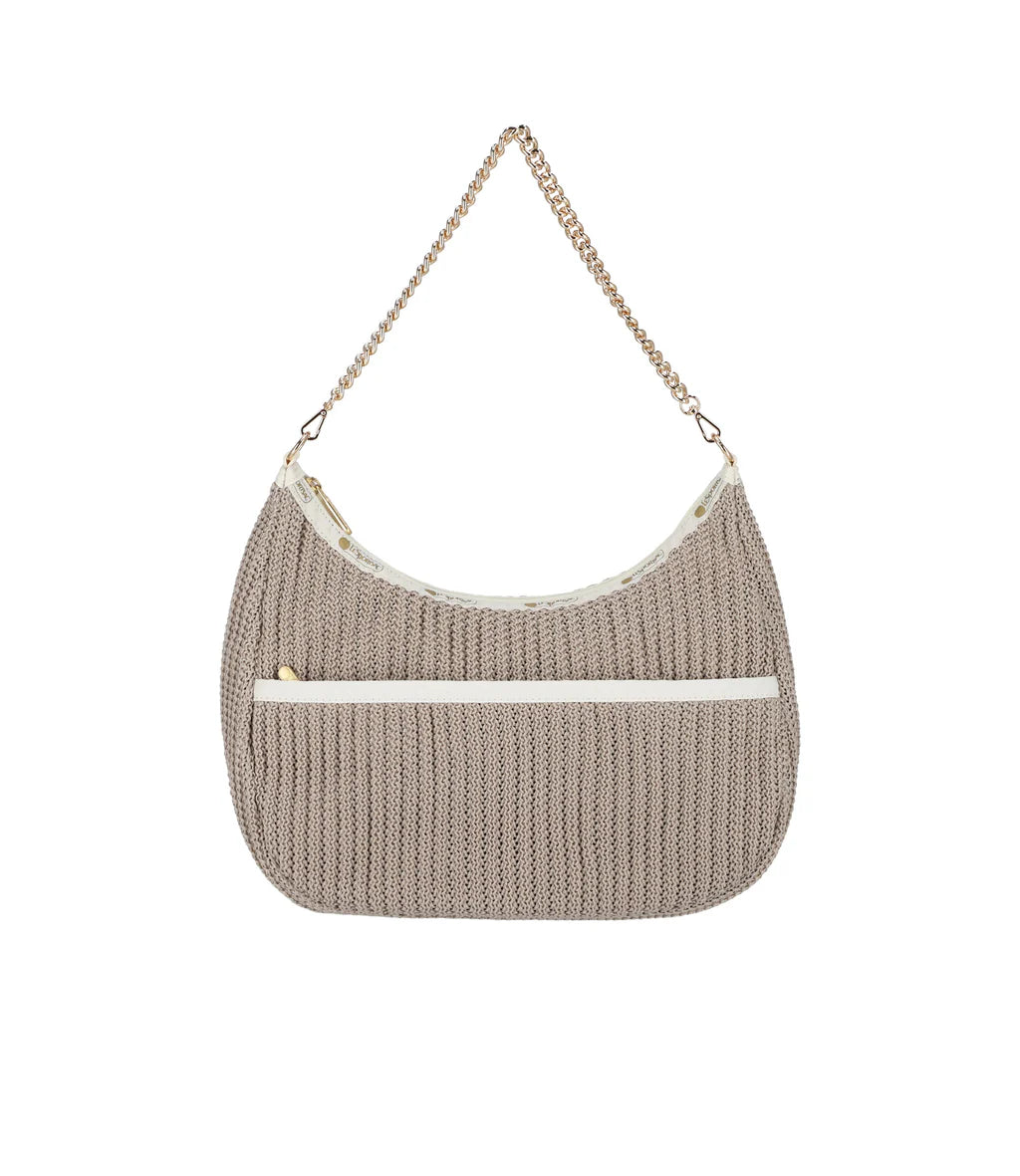 Chain Crochet N/S Hobo Beige Crochet