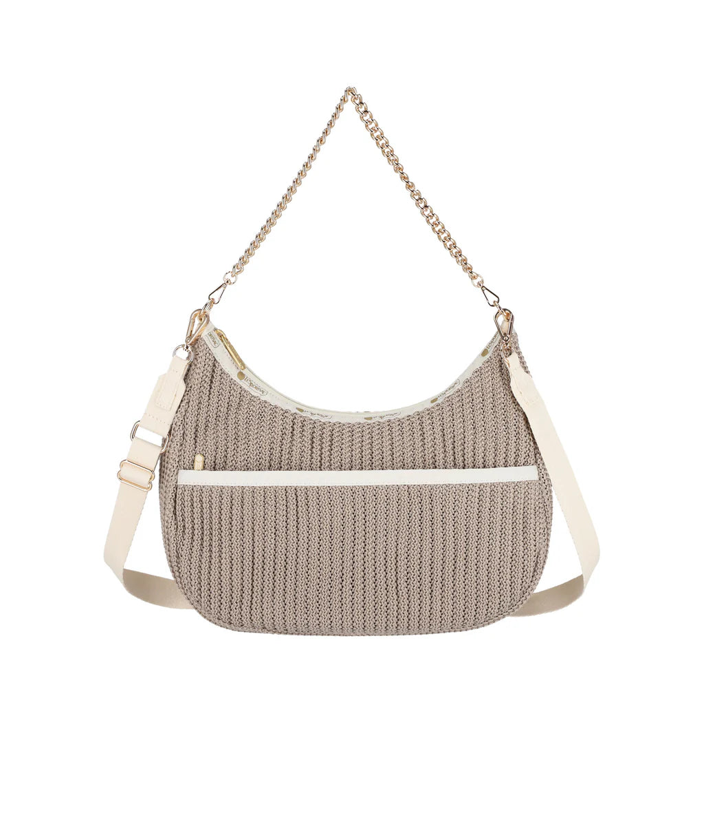 Chain Crochet N/S Hobo Beige Crochet