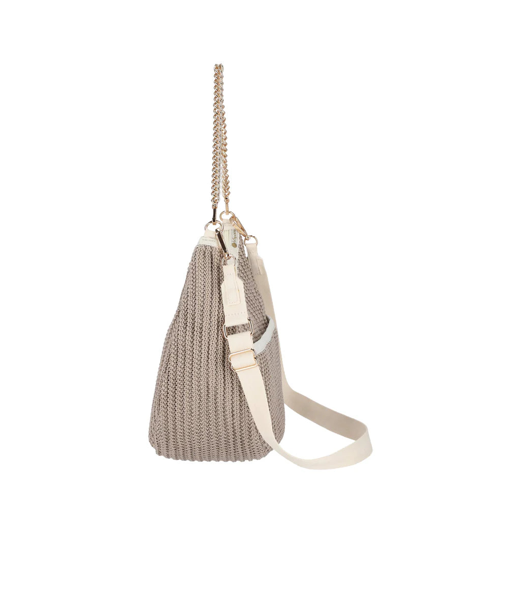 Chain Crochet N/S Hobo Beige Crochet