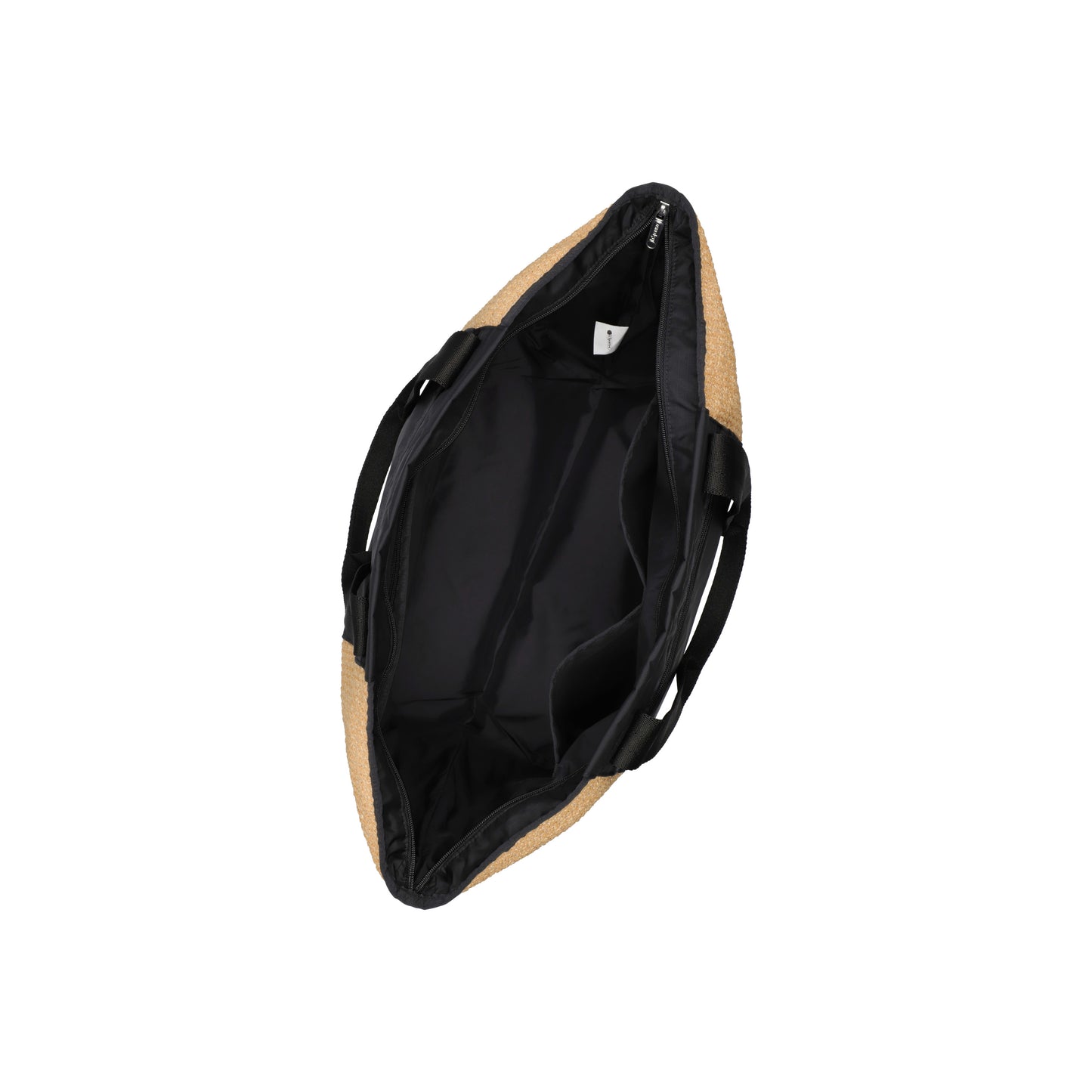 Raffia E/W Tote Recycled Black Raffia