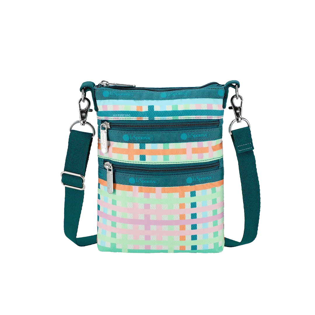 Mason Madras 3 Zip Crossbody Bag