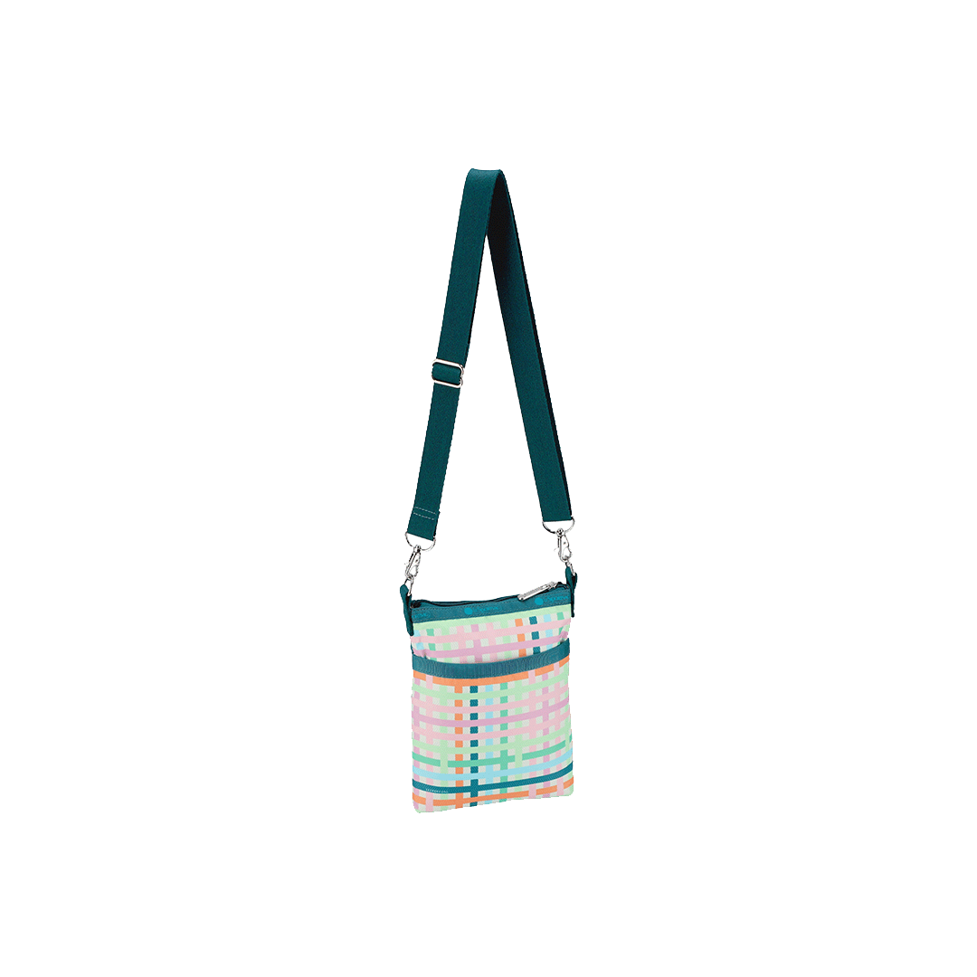 Mason Madras 3 Zip Crossbody Bag