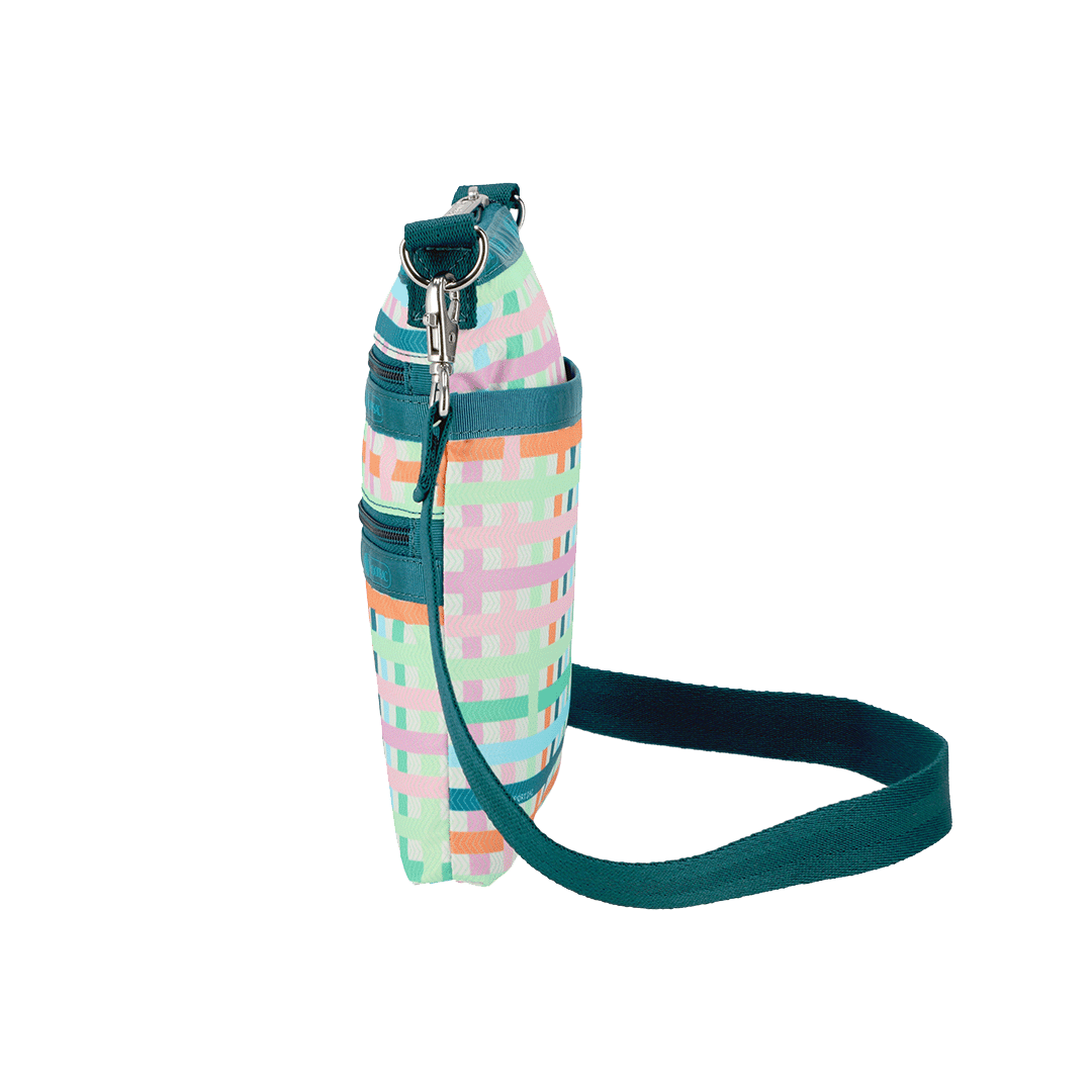 Mason Madras 3 Zip Crossbody Bag