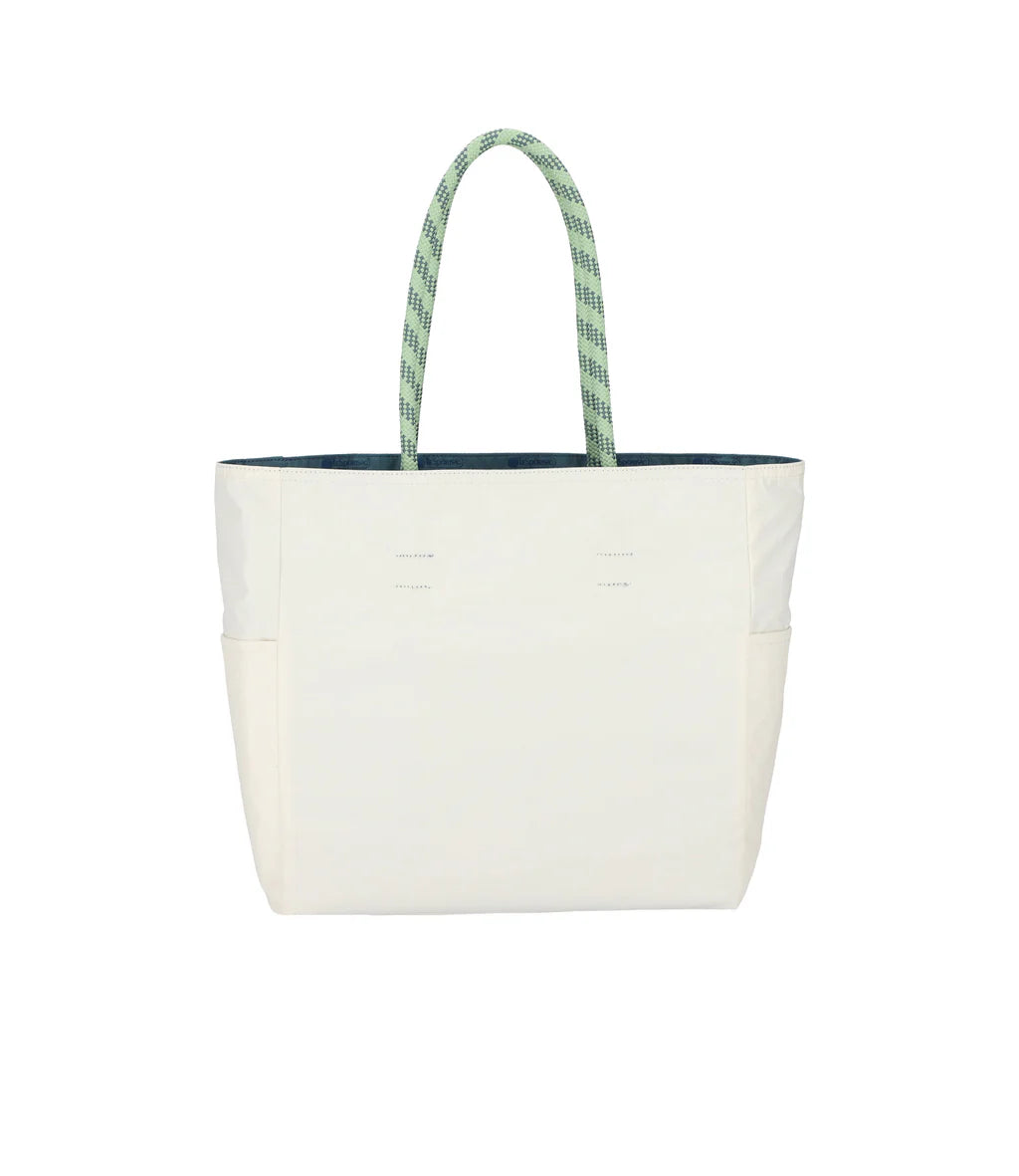 Medium 2 Way Tote Blue Indigo/Meringue