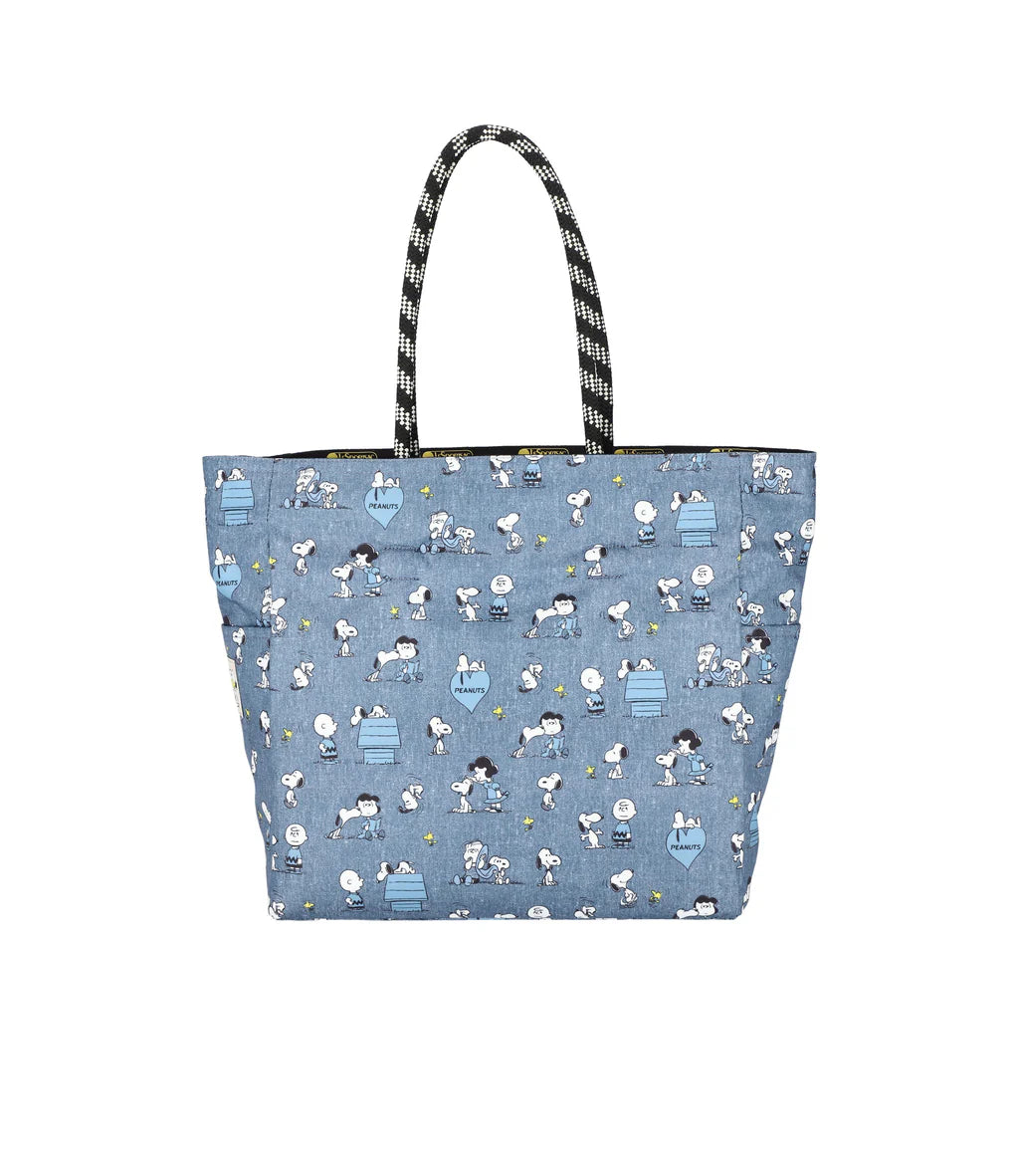LeSportsac x Peanuts Two Way Medium Tote Woodstock Black