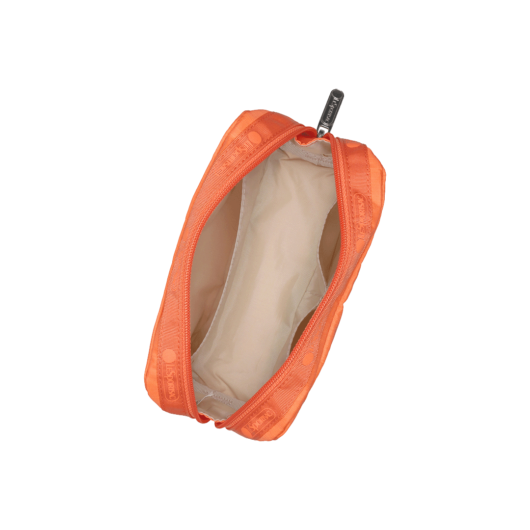 Tangerine Rectangular Cosmetic Pouch