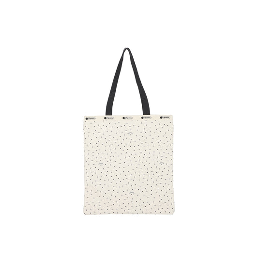 Large Emerald Tote Playful Dots