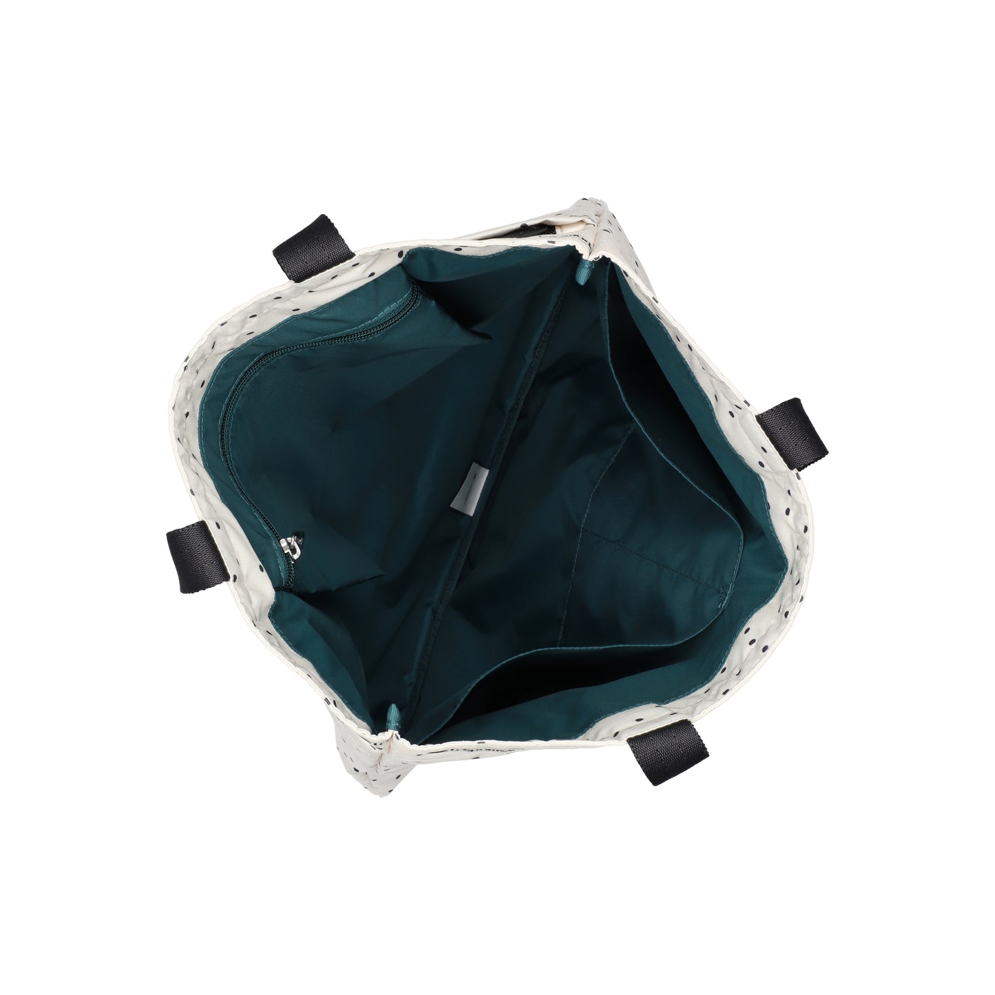Large Emerald Tote Playful Dots