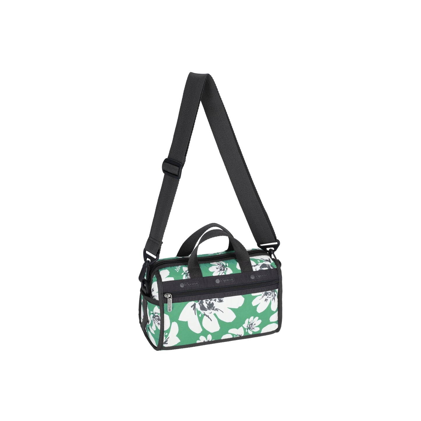 Mini Duffel Crossbody Tropical Garden Green
