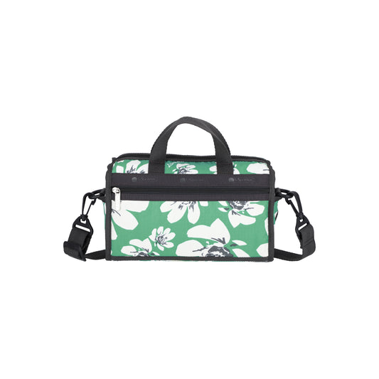 Mini Duffel Crossbody Tropical Garden Green