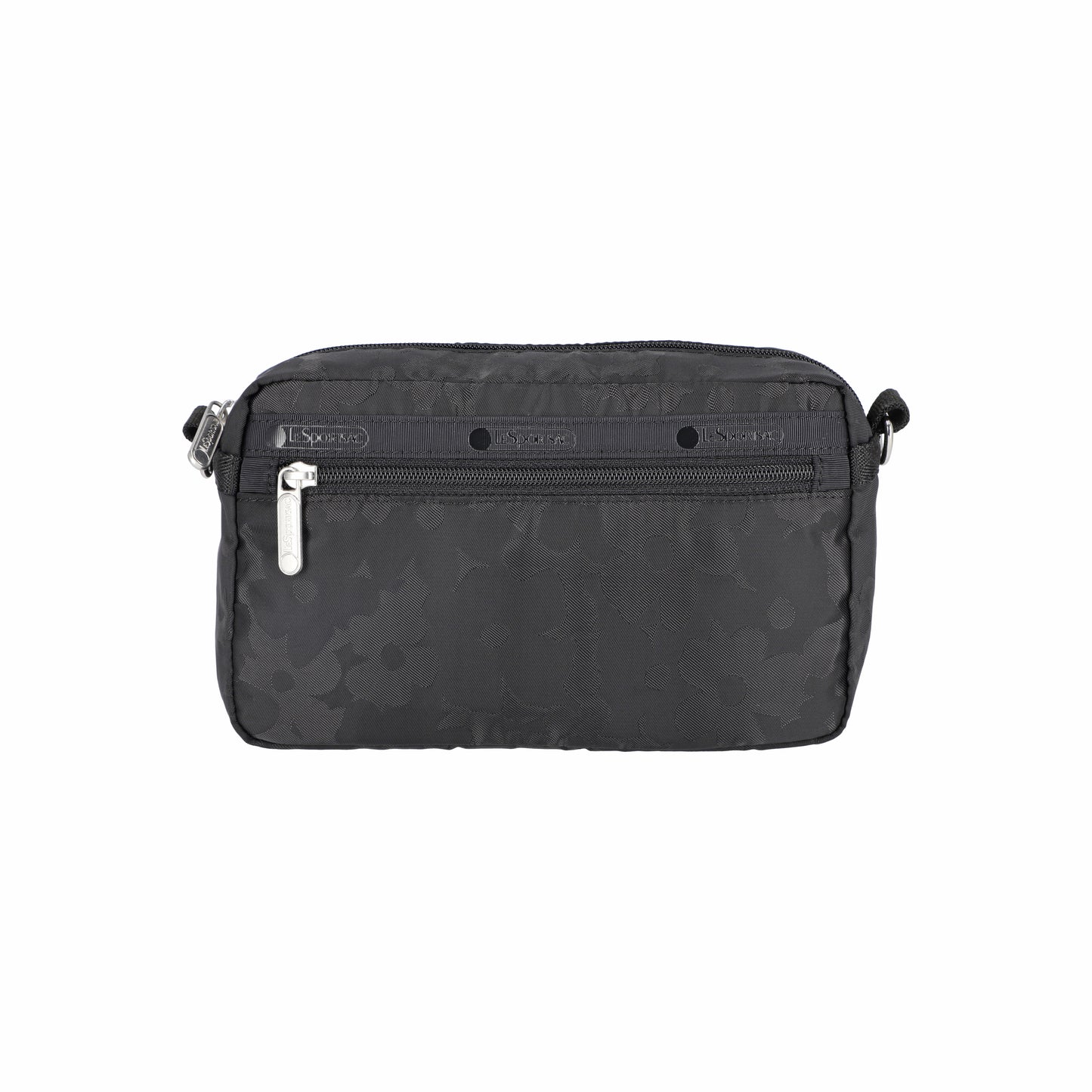 E/W Phone Crossbody Black Floral Jacquard
