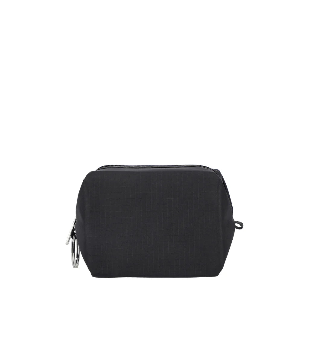 Small Zip Pouch Recycled Black