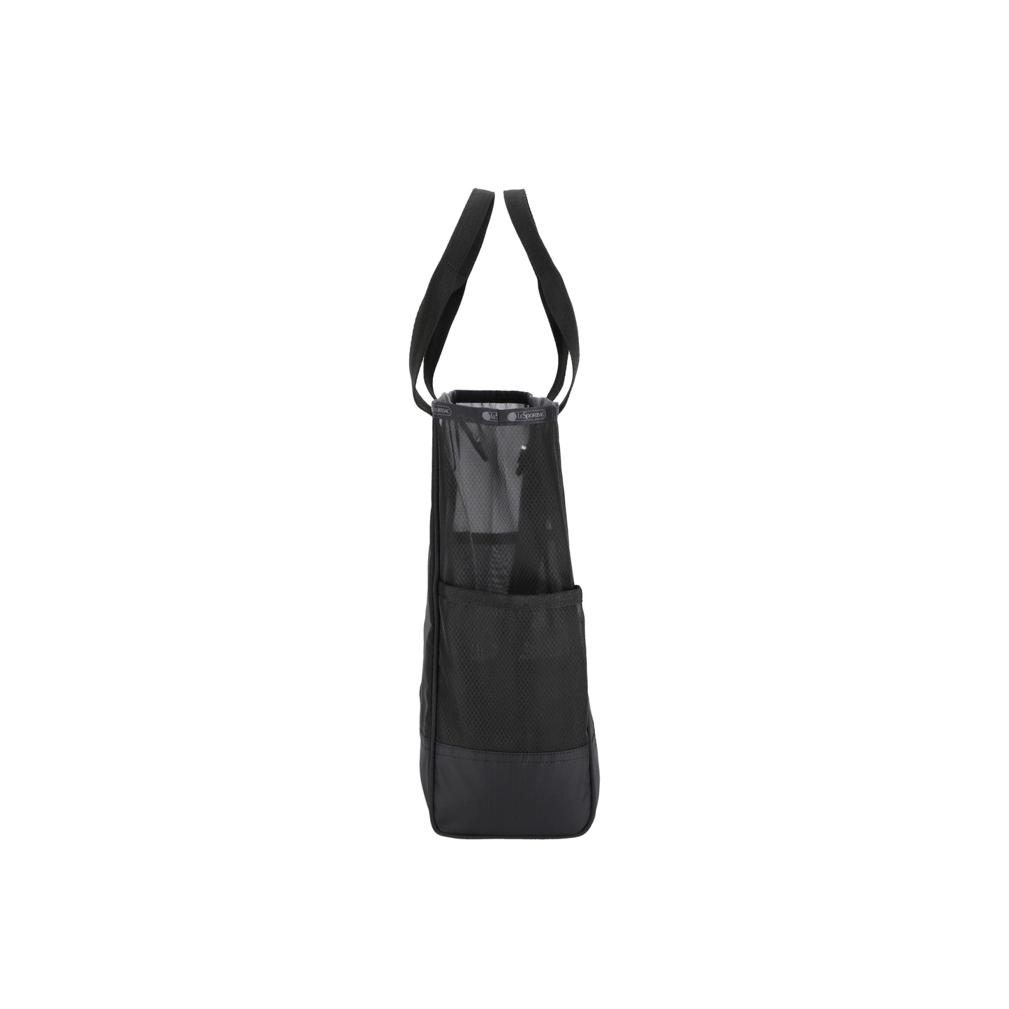 Sheer Large Open Tote Black Sheer