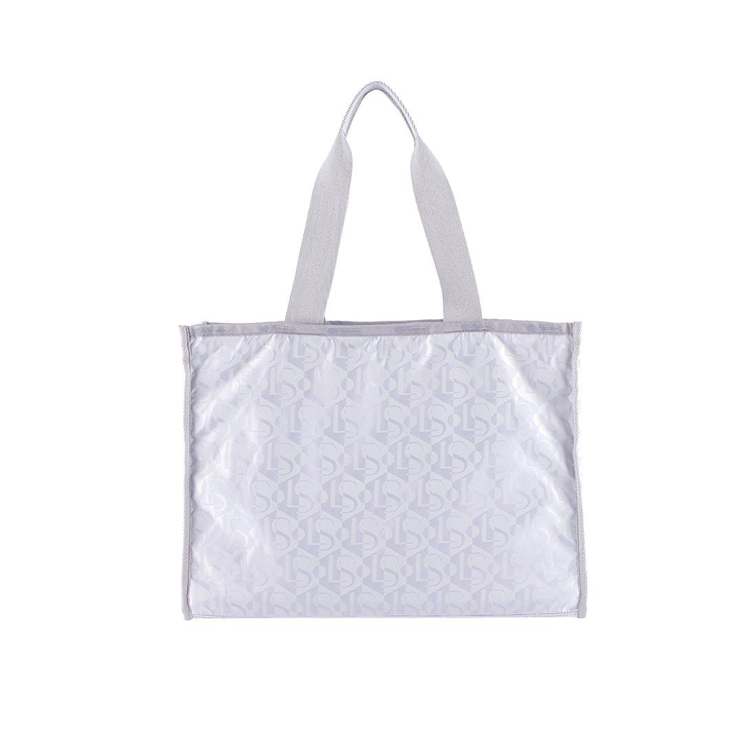 Monogram Jacquard Lavender E/W Book Tote Bag